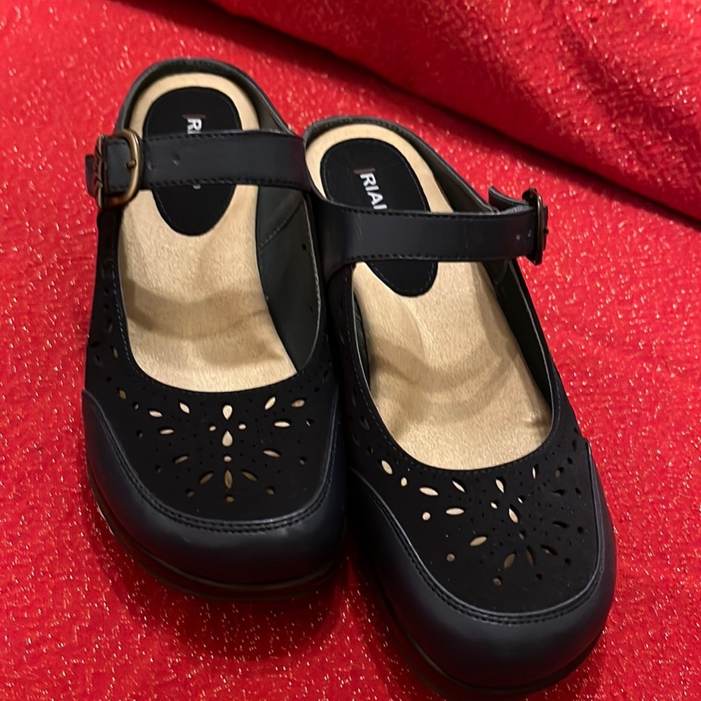 Backless Wedge Mary Janes
